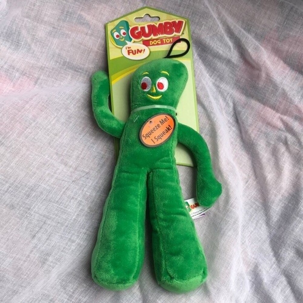 NEW NWT Multipet Gumby Squeaky Plush Filled Adult Small Breed Dog Toy